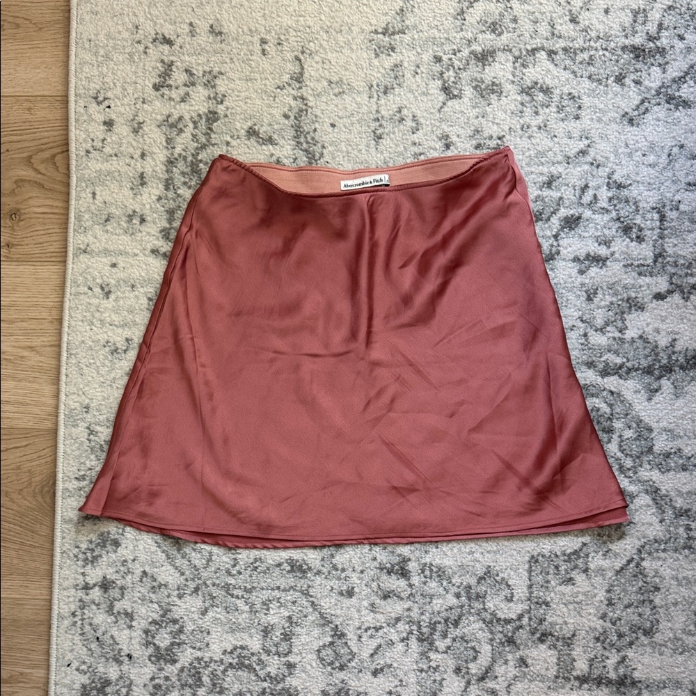Abercrombie & Fitch Rust Satin Mini Skirt